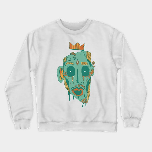 Mountain Green Strange King Juan Crewneck Sweatshirt by kenallouis